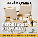 KIT DE 2 SILLAS PLEGABLES REFORZADAS – LLEVÁ 2 POR EL PRECIO DE 1
